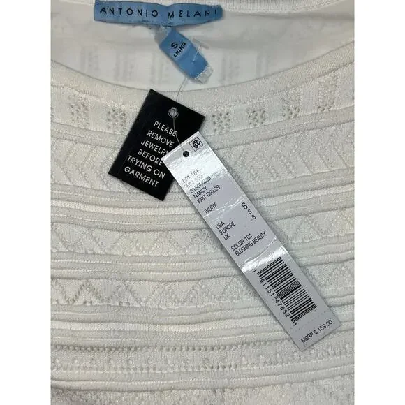 Antonio Melani Nancy Knit Dress Ivory Small S NEW Retail $159 - Picture 9 of 10